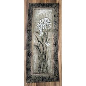 Paperwhite by Mindell Floral Woven Tapestry Wall Hanging 51x20 Botanical